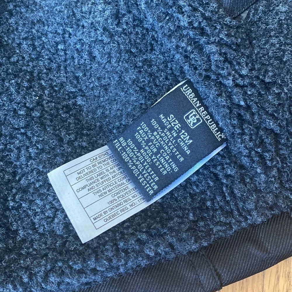 Urban Republic Baby Boy Faux Fur Lined Ballistic Parka Black Size 12 Months
